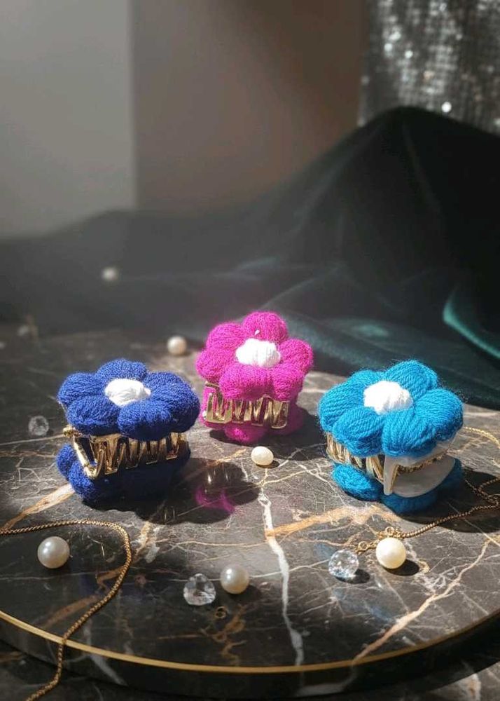 Flower Hair Claw Clips