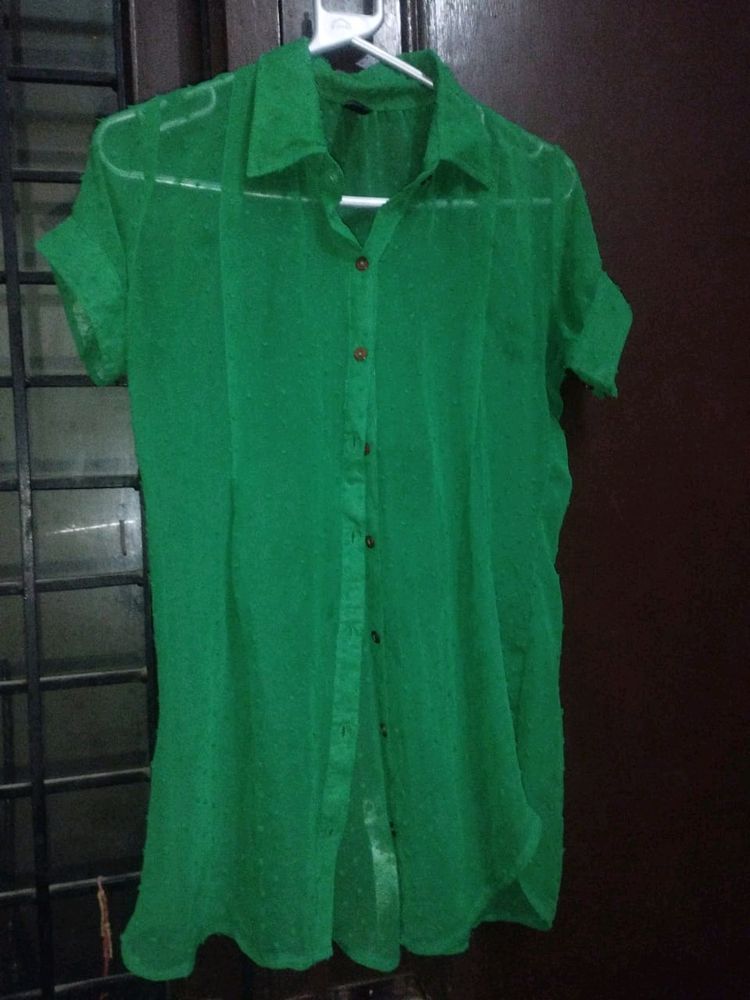 Green Transparent Shirt
