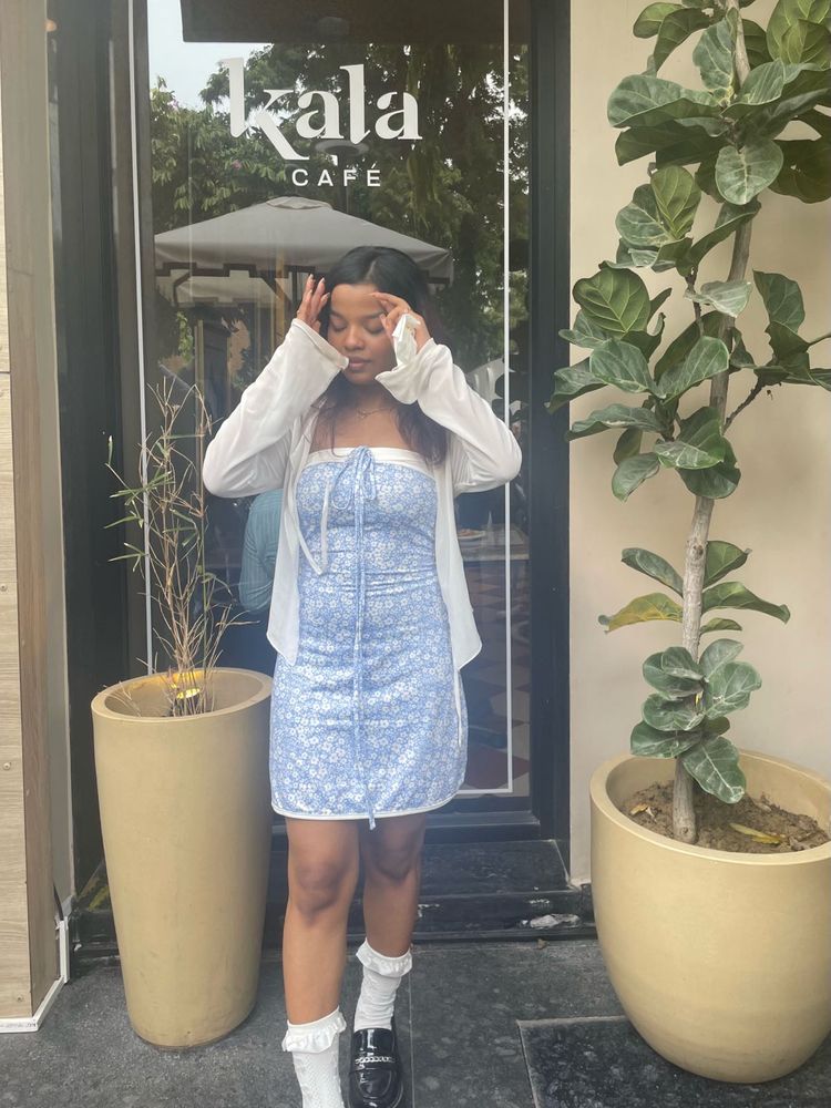 Cute Korean Blue Dress From Savana