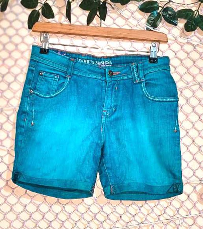 Size 28-30 Teal Denim Shorts For Women