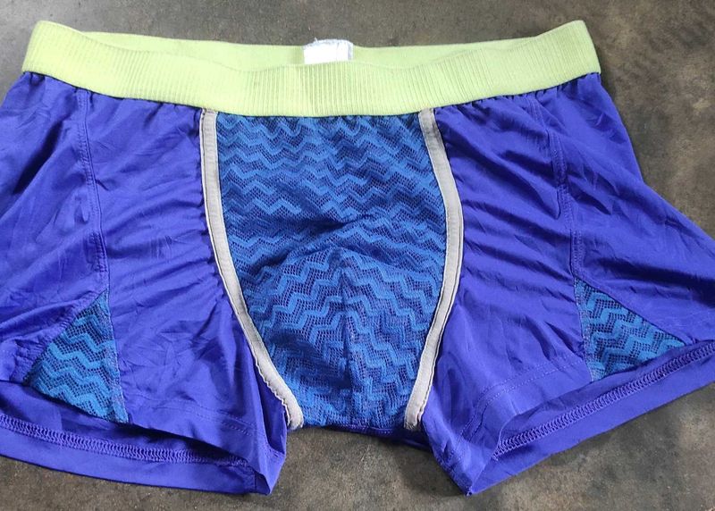 Men&#39;s Blue Patterned Boxer Briefs