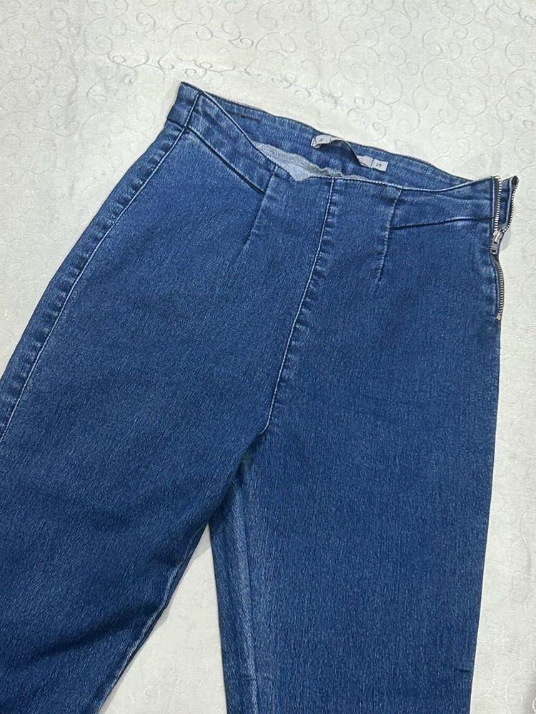 Navy Blue Jeggings W Chain