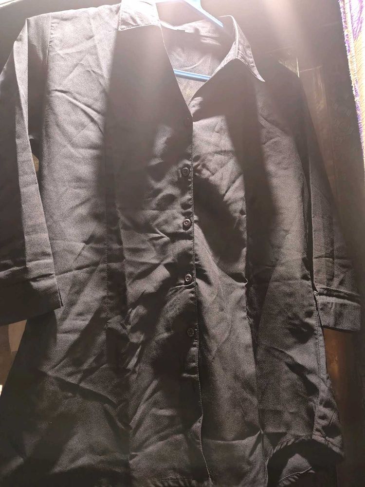 Classic Black Button-Down Shirt