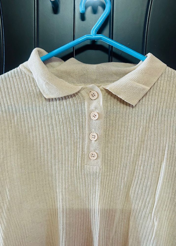 Ribbed Polo Shirt