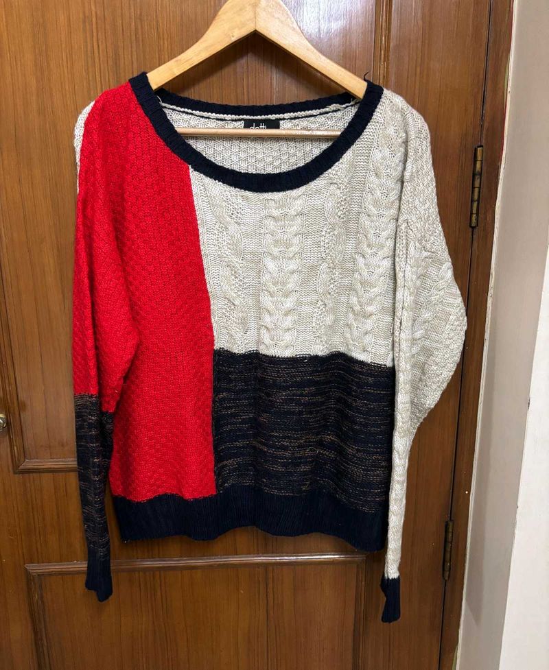 Color Block Knit Sweater