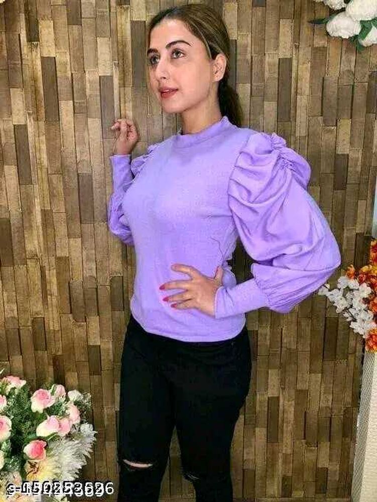 Lilac Puff Short Sleeve Top