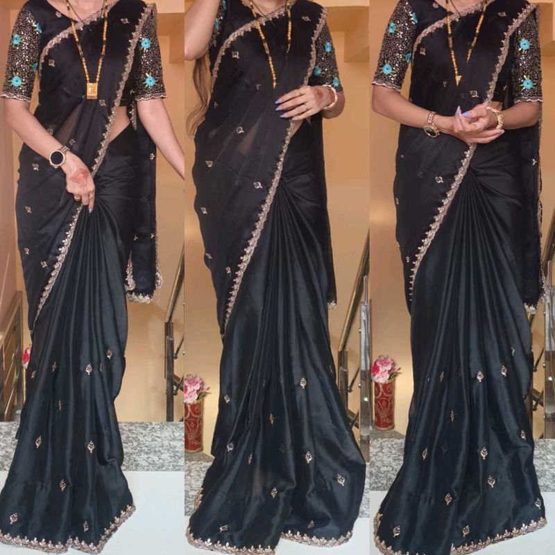 Elegant Black Saree