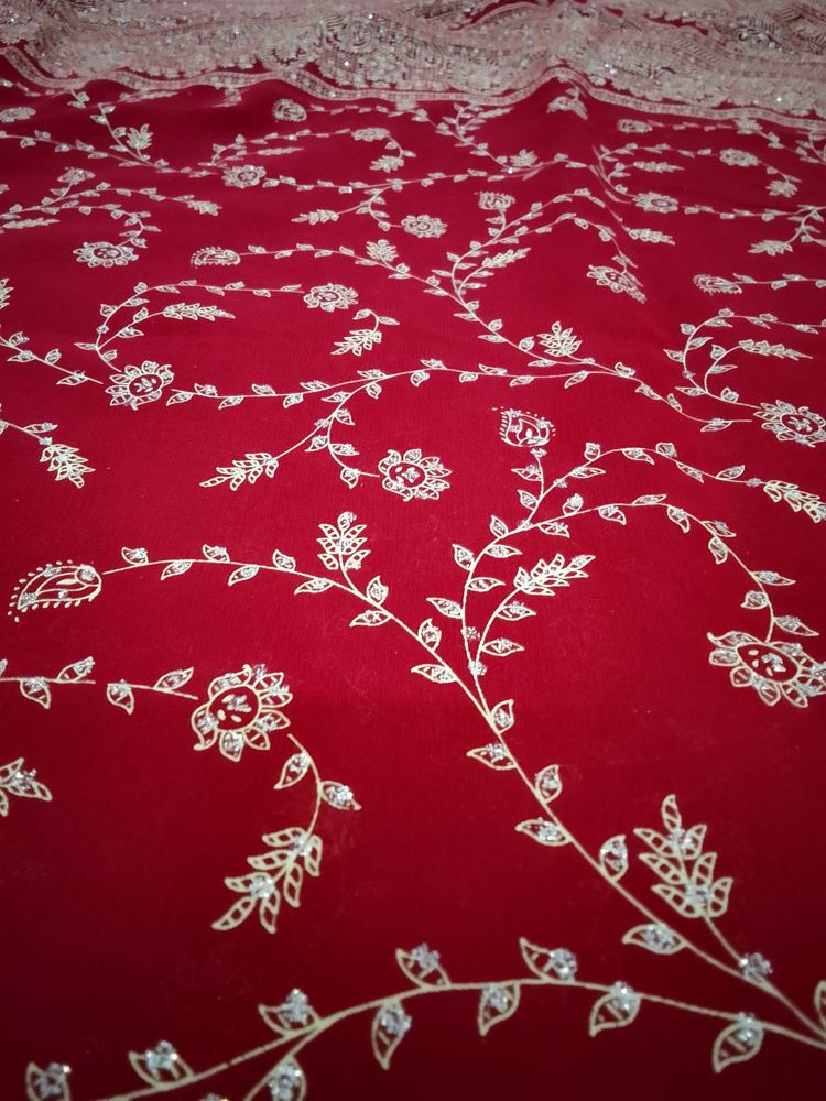 Reddish Marron Printed Saree
