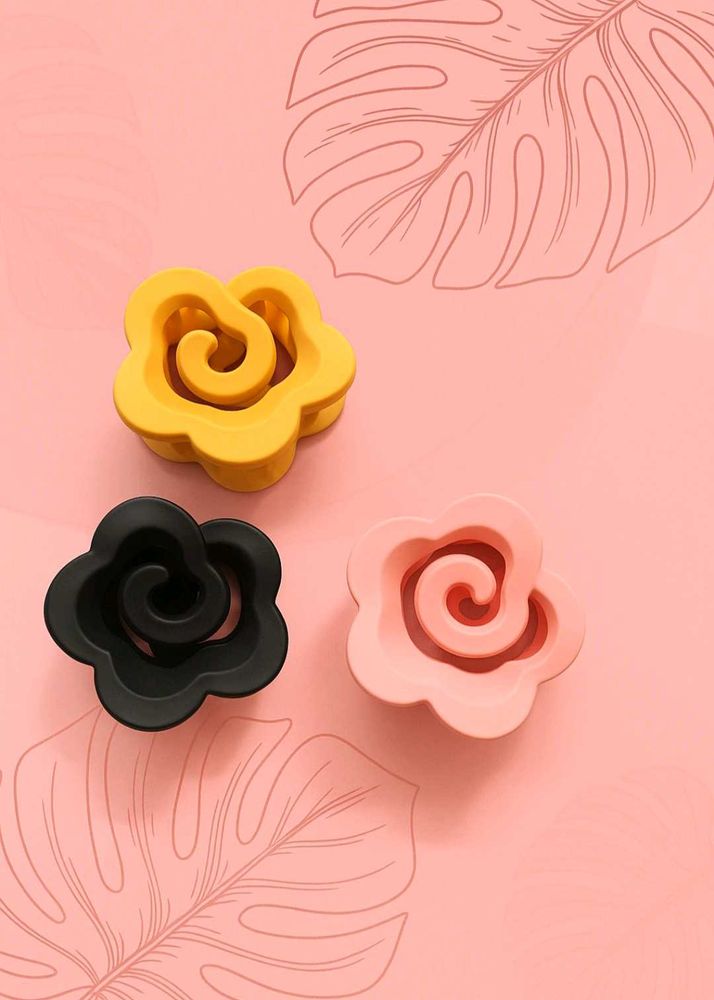 Flower Hair Claw Clip Set 3