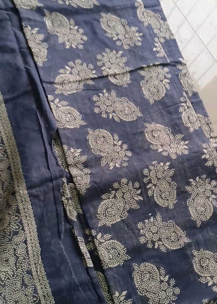 Gray Cotton Saree