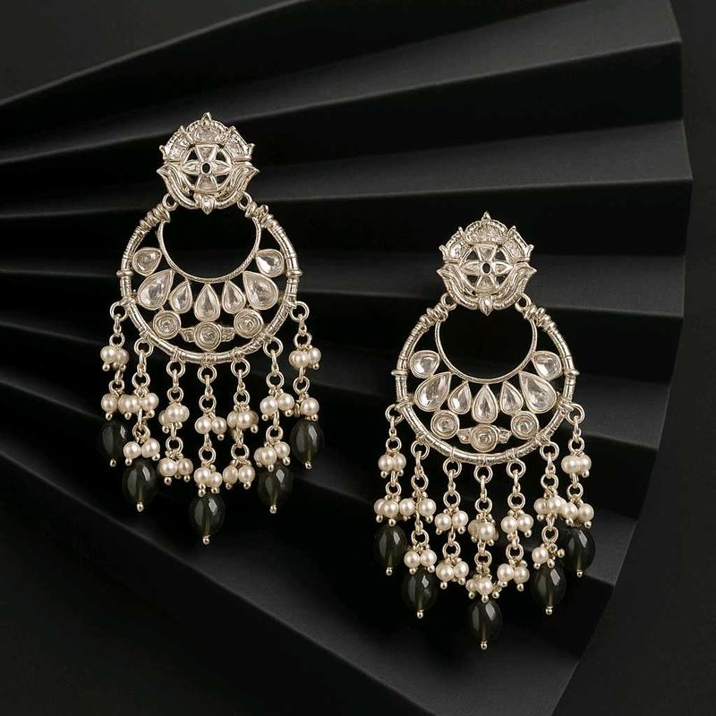Elegant Silver-Tone Drop Earrings