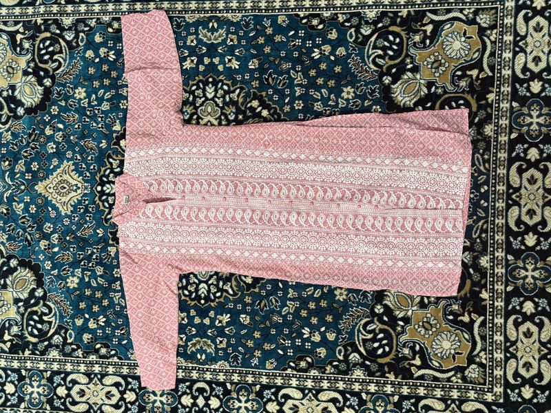 Pink Printed Kurta