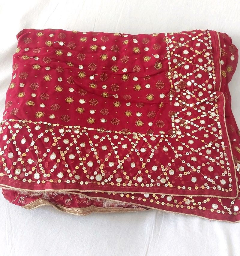 Festive Maroon Saree