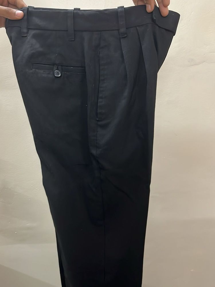 Black Straight Leg Trousers