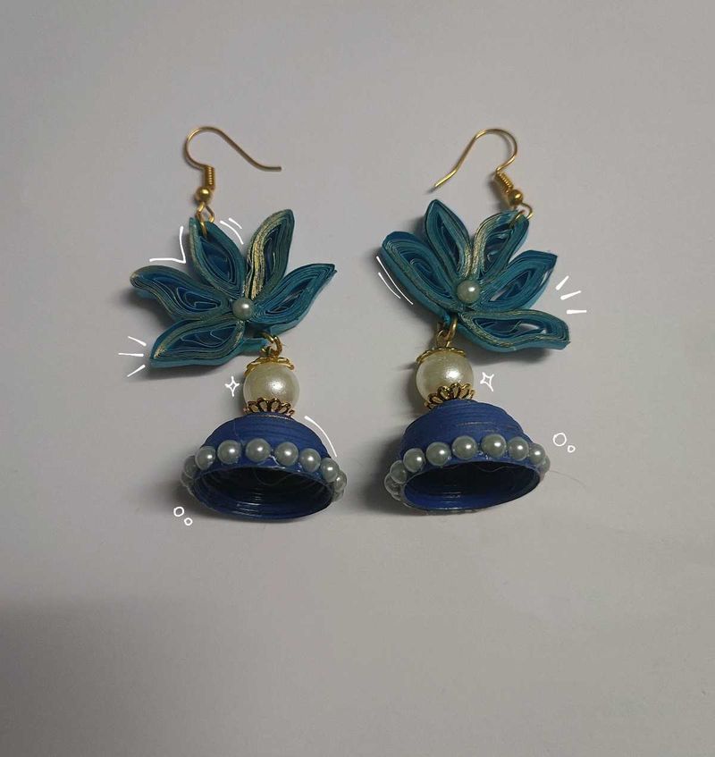 Handmade Lotus Jhumkas 🦢🪷