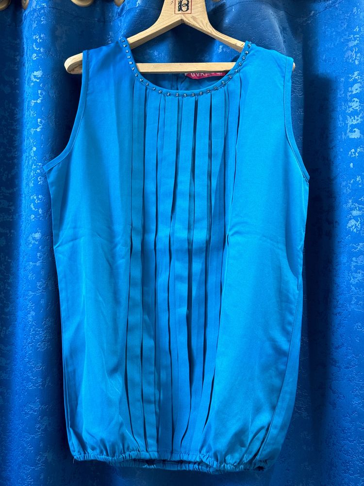 Blue Emblished Top