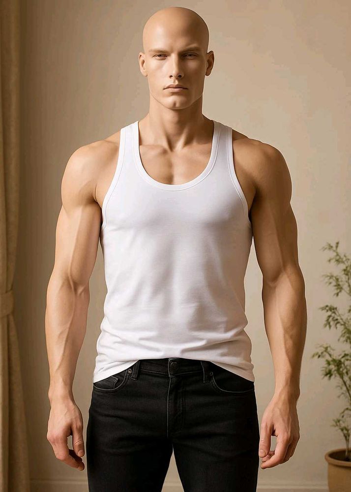 🇳🇿💫White Colour Inner Vest For Men&#39;s