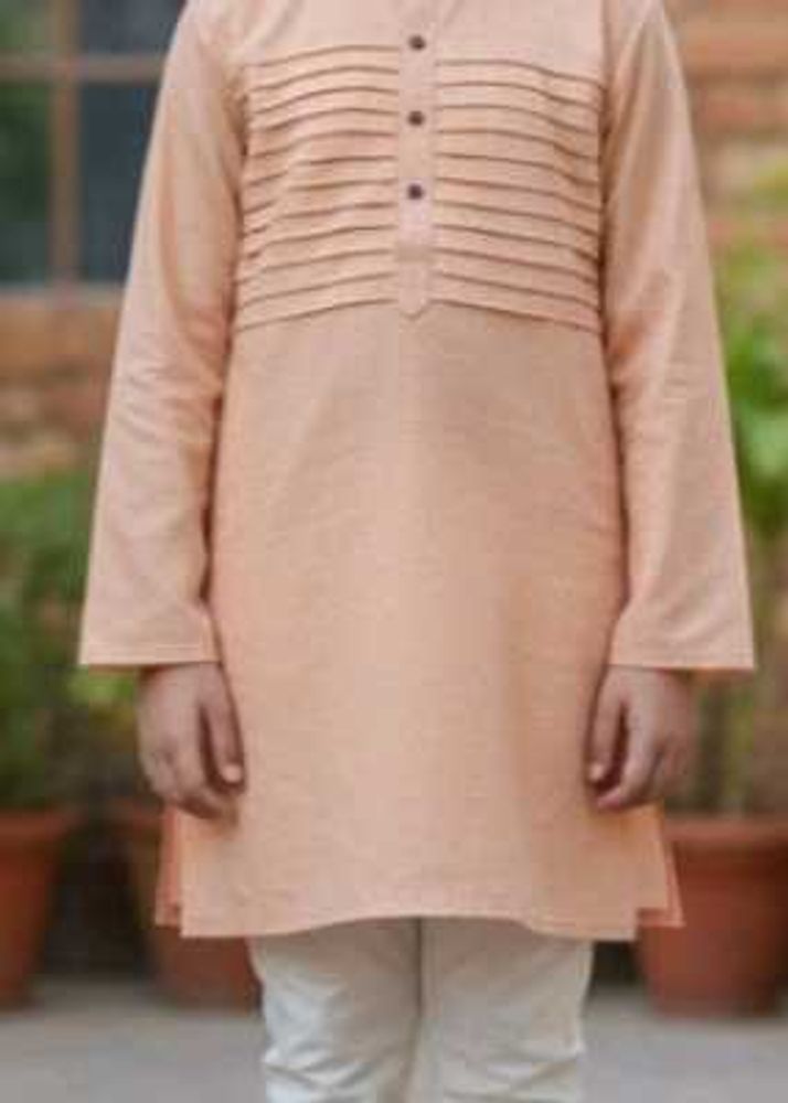 Boys Peach Kurta