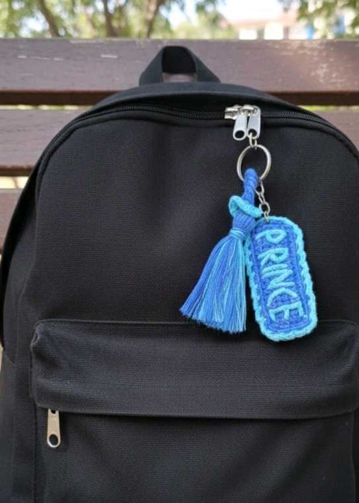 Personalized crochet name keychain