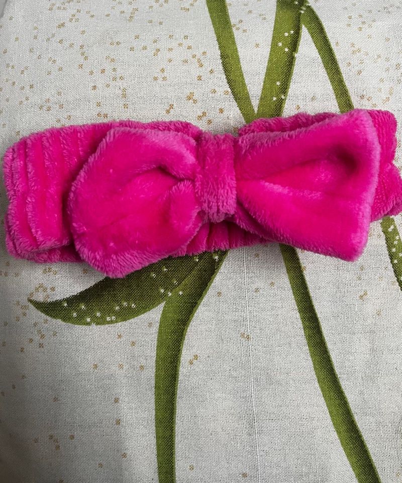 Pink microfibre skincare Headband