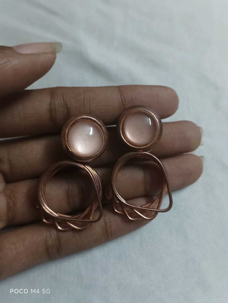 Asymmetrical Rose Gold Earrings