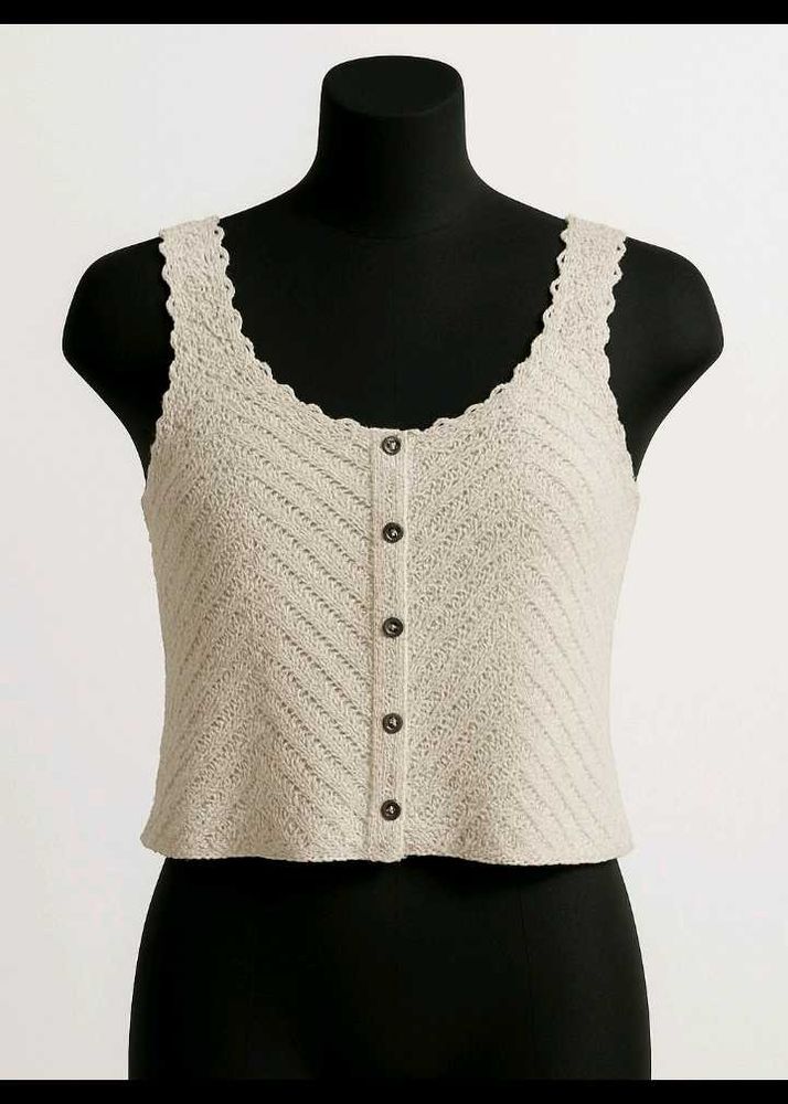 Crochet Button-Up Tank