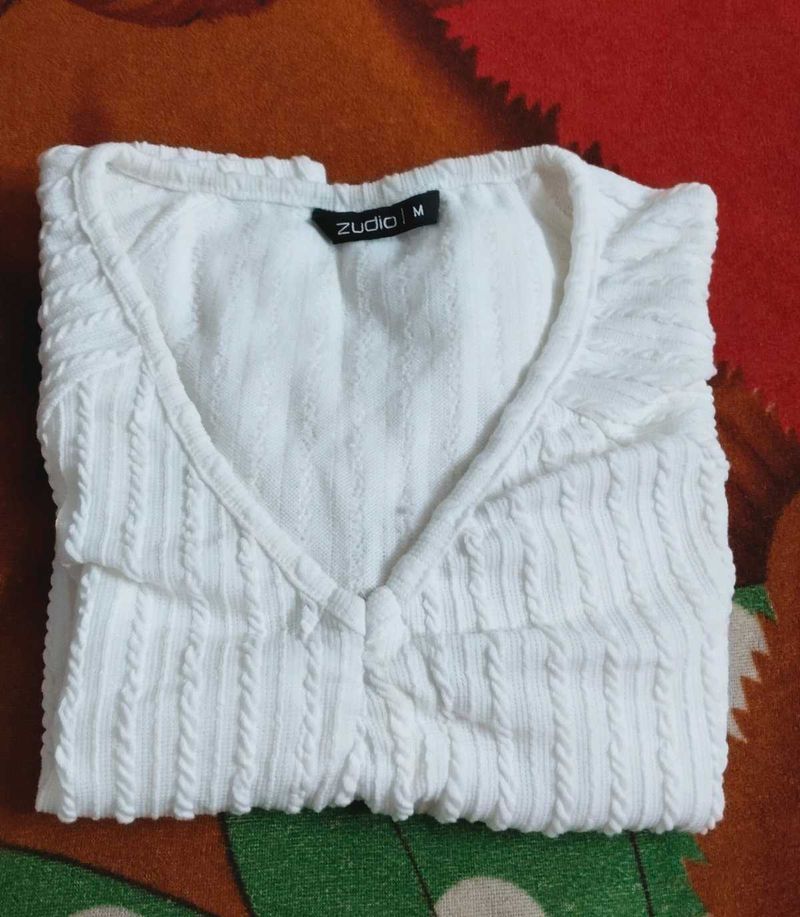 M Size Woollen Crop Top For Girls....