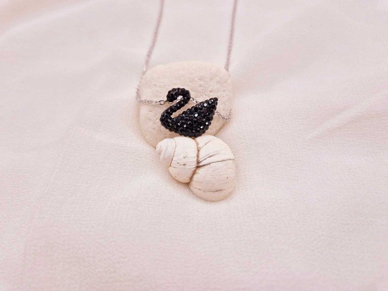 Grace in Black Necklace 🦋🤍🖤🦢