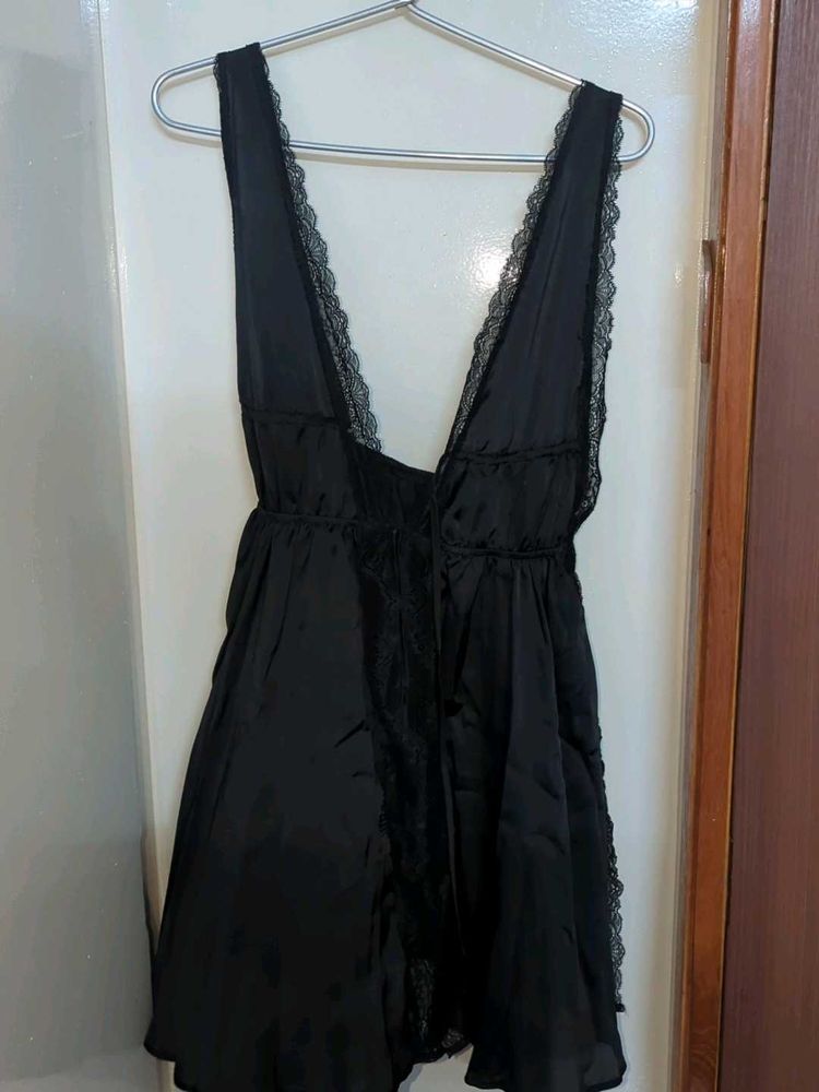 Black Lace Lingerie Slip