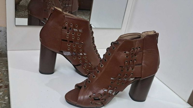 Brand New Lace Up Heeled Boots