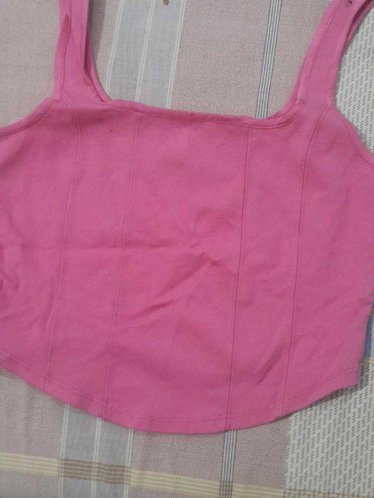 Pink Crop Top