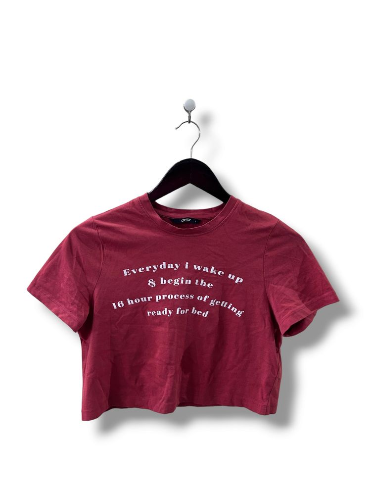 &#39;Only&#39; Branded Red Cute Crop Top