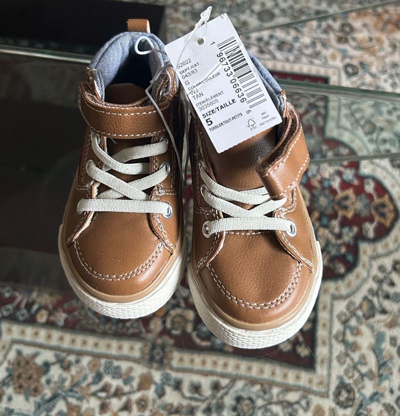 Kids Lace up-Tan Brown