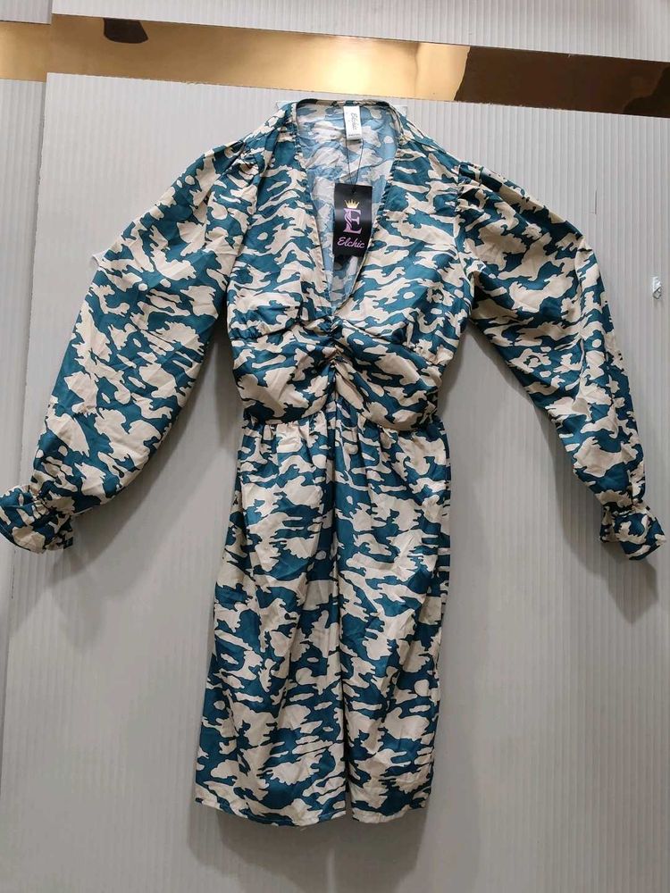 Patterned Mini Dress