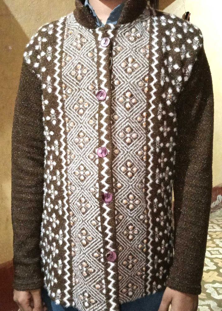 Patterned Knit Cardigan