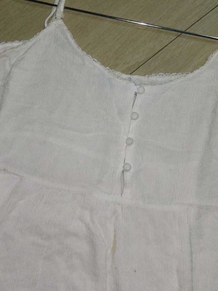 White Sleeveless Top