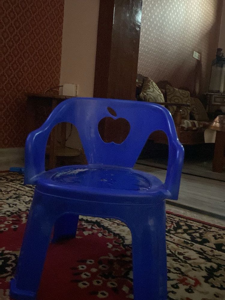 Blue Plastic Kids Chair