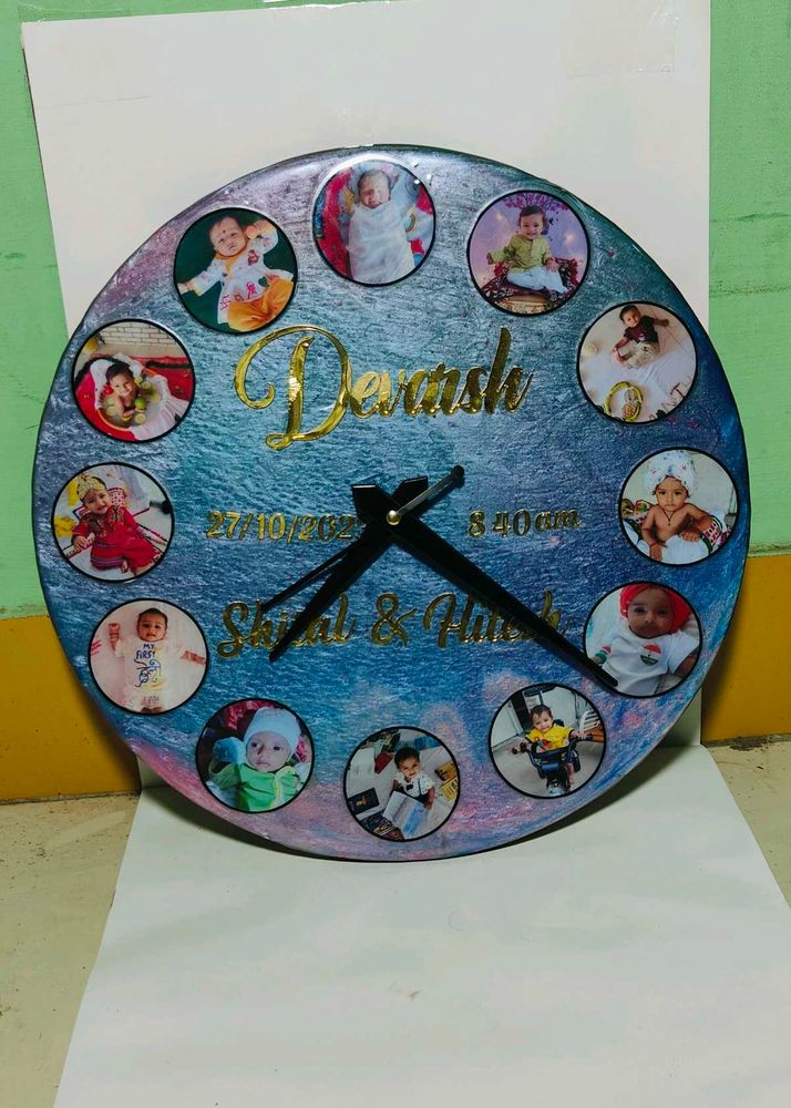 Baby 12 Month Wall Clock