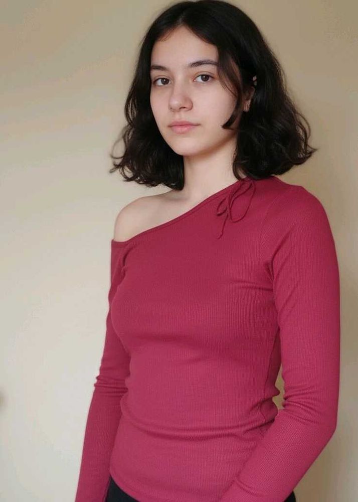 Burgundy Off-Shoulder Top