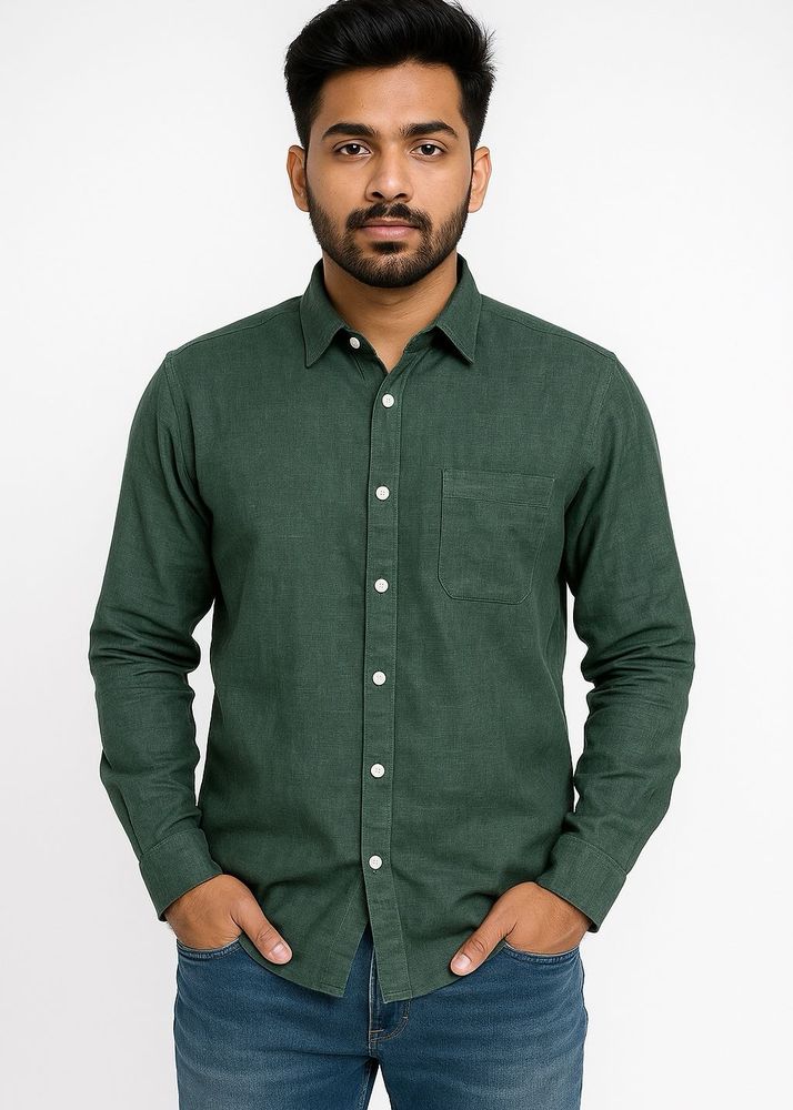 aLL 3XL Shirt For men | Green linen