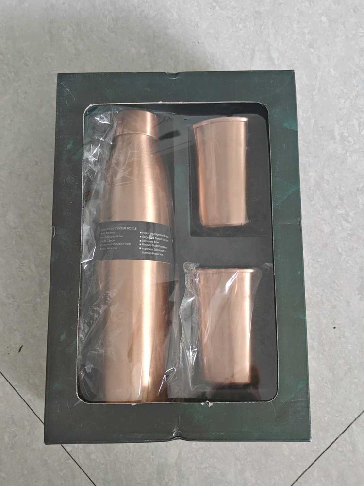 copper bottle &amp; Two Glass