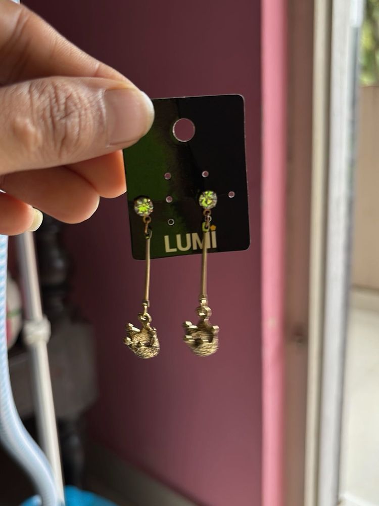 Women Drop Gold Plated Earrings