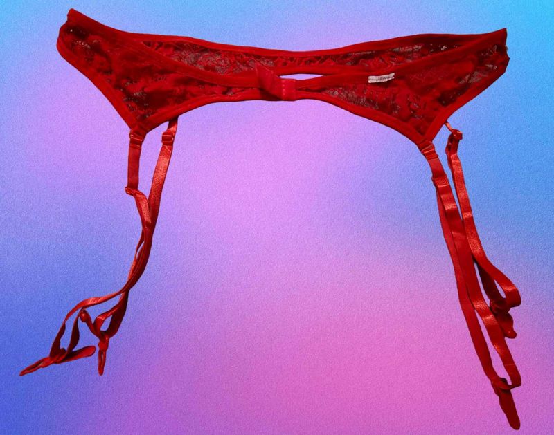Red Lace Garter Belt