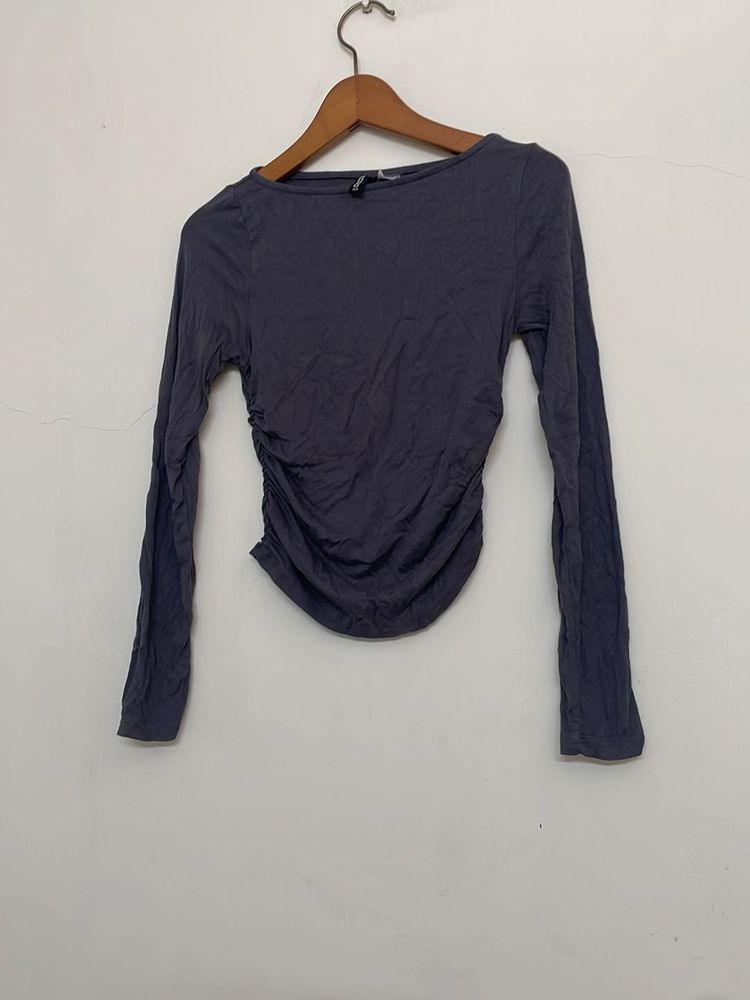 Rutched Full-sleeve Top