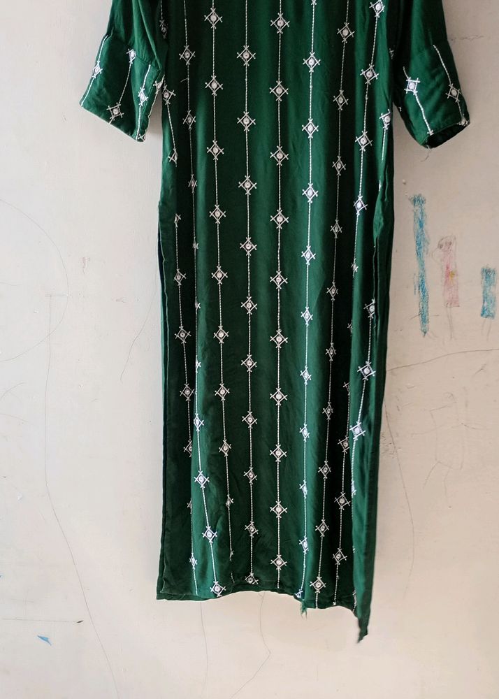 Libas Embroidery Green Kurta For Daily Wear