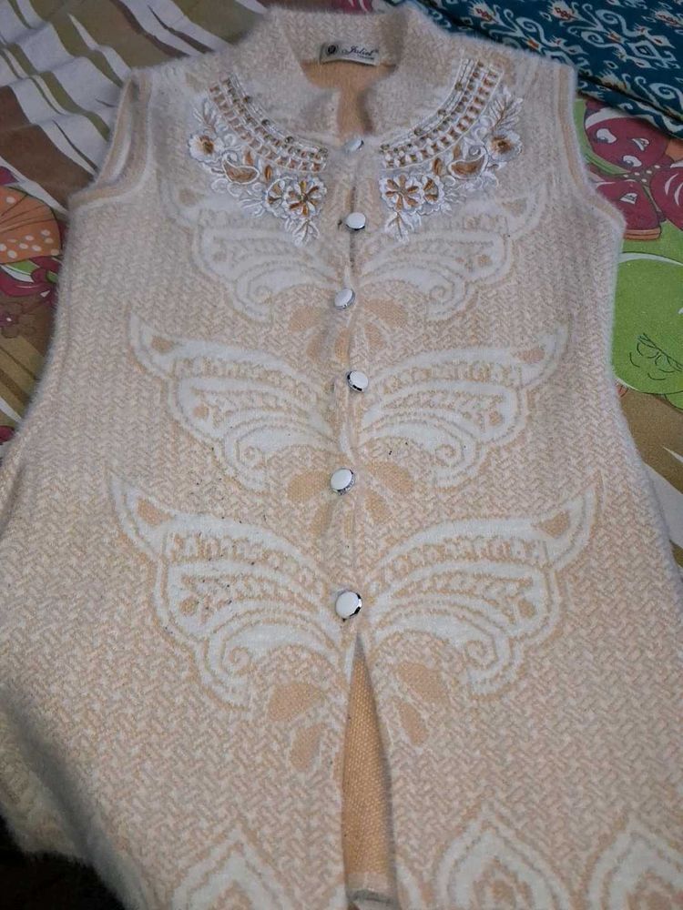 Embroidered Sleeveless Vest