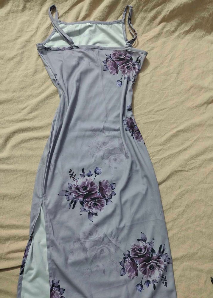 Lavender Midi Slit Dress