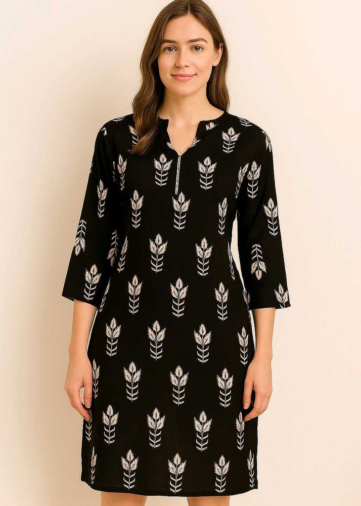 Printed Black Zudio Kurti