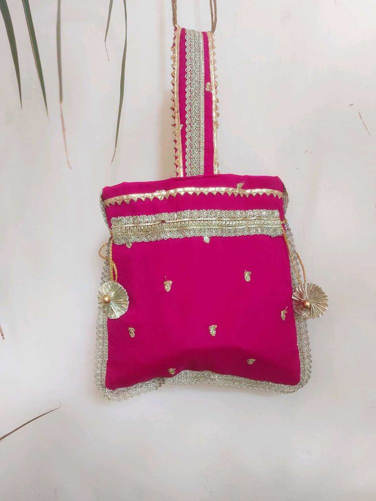 Pink Ethnic wedding Potli bag