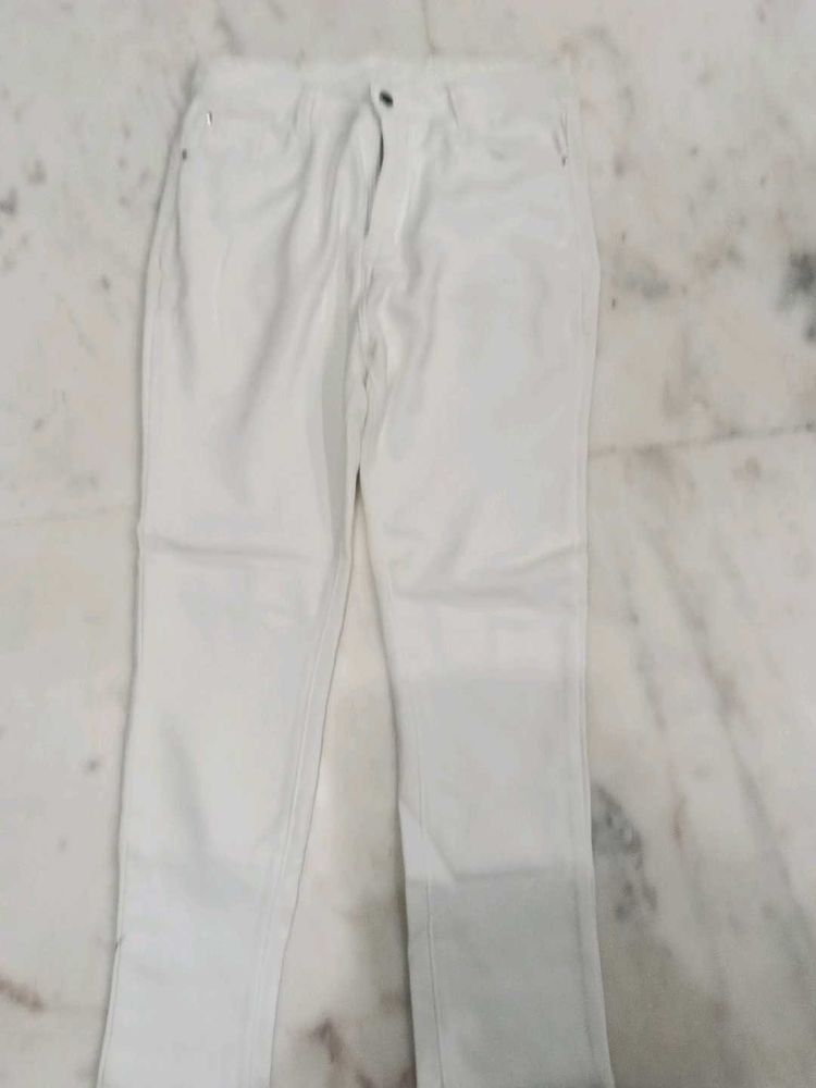 White Straight Leg Pants